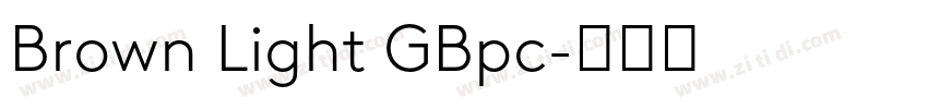 Brown Light GBpc字体转换